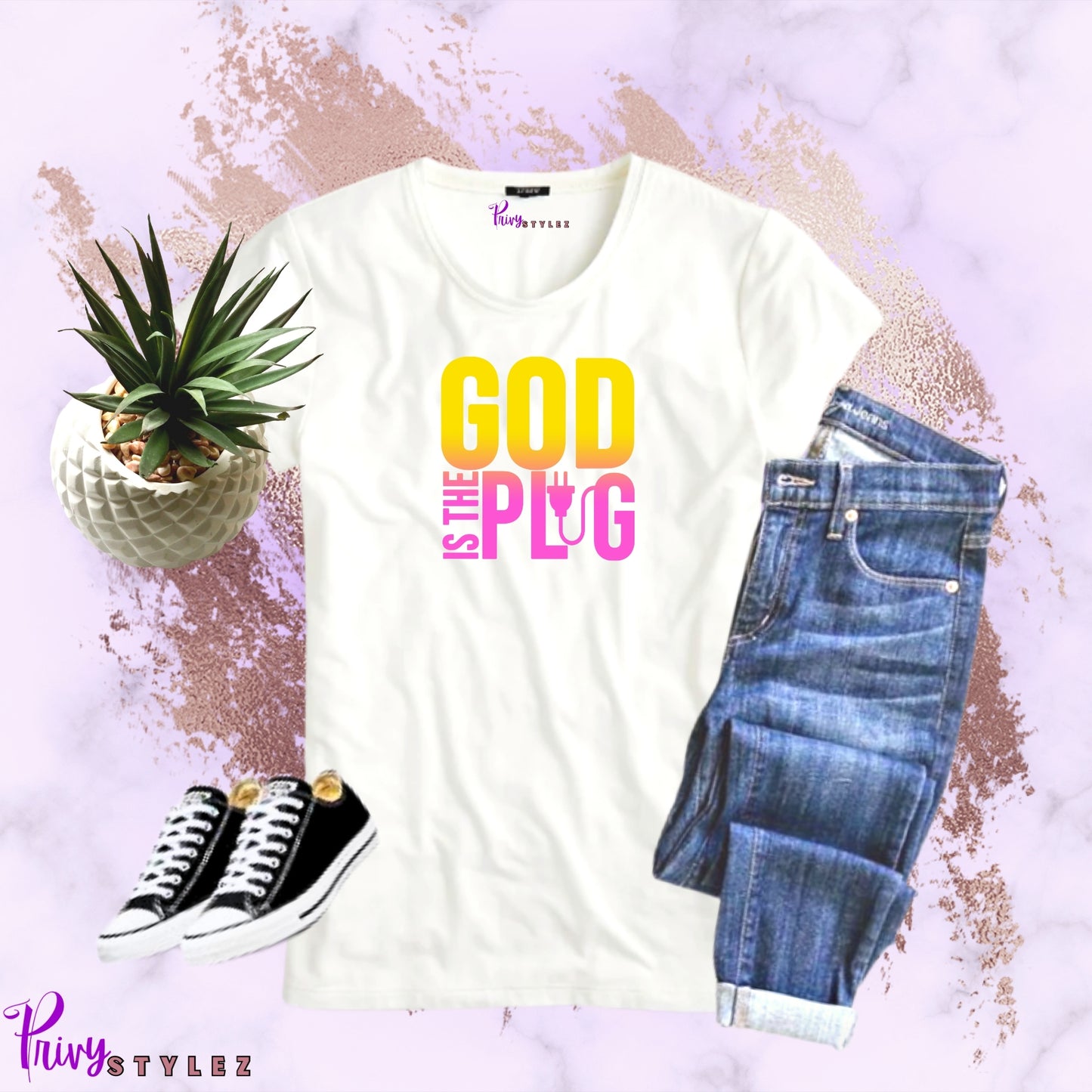 God is the Plug - T-Shirt
