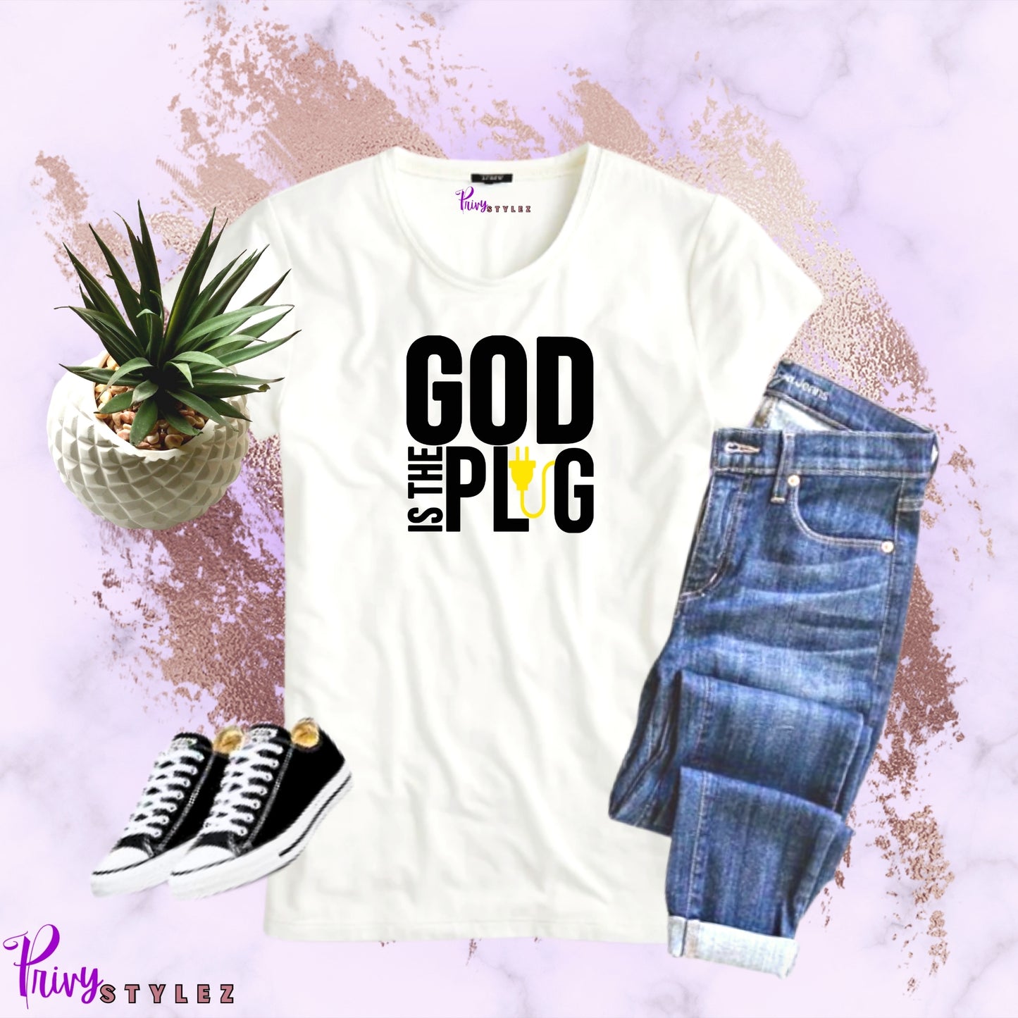 God is the Plug - T-Shirt