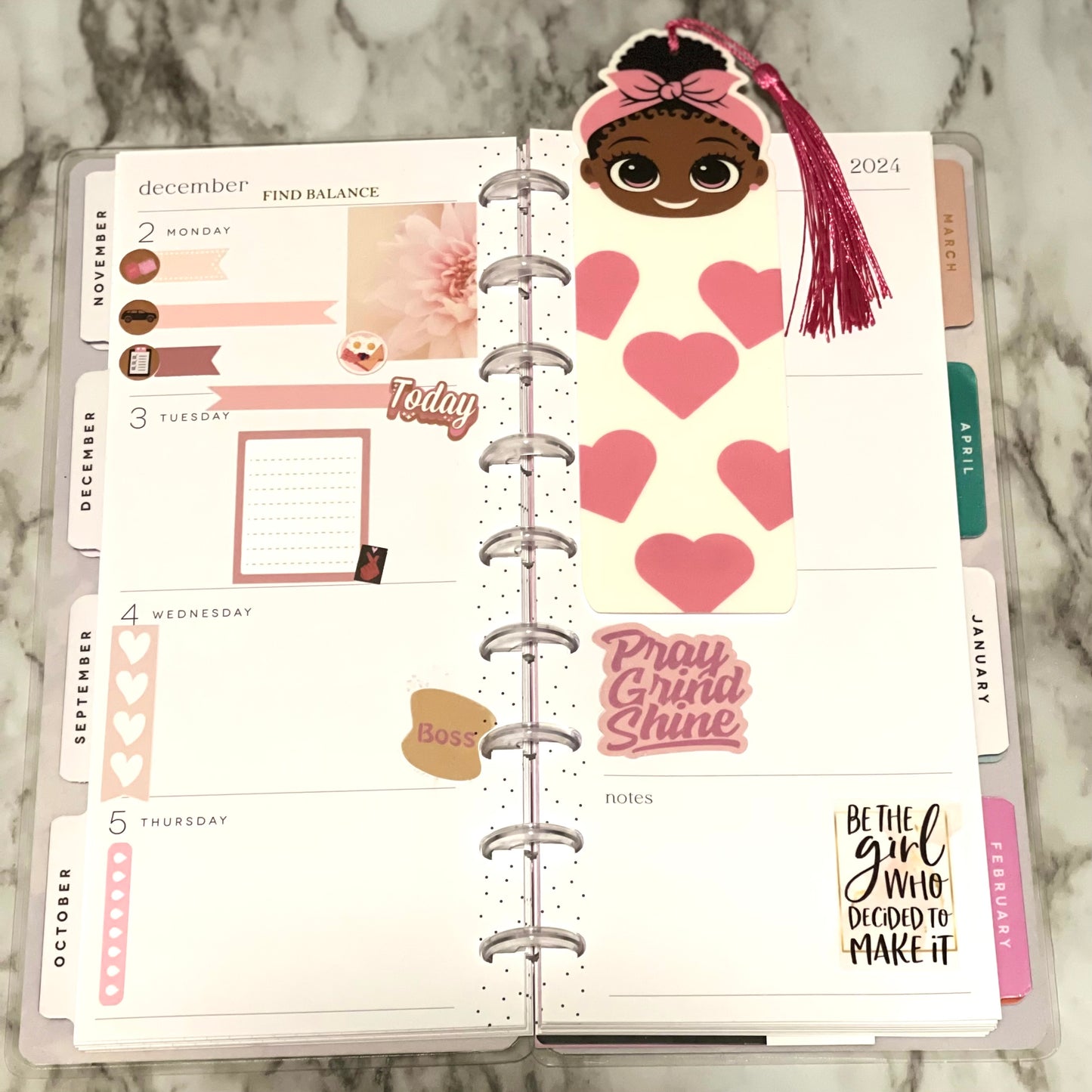 Just a Girl with Goals Sticker Sheet & Bookmark Set