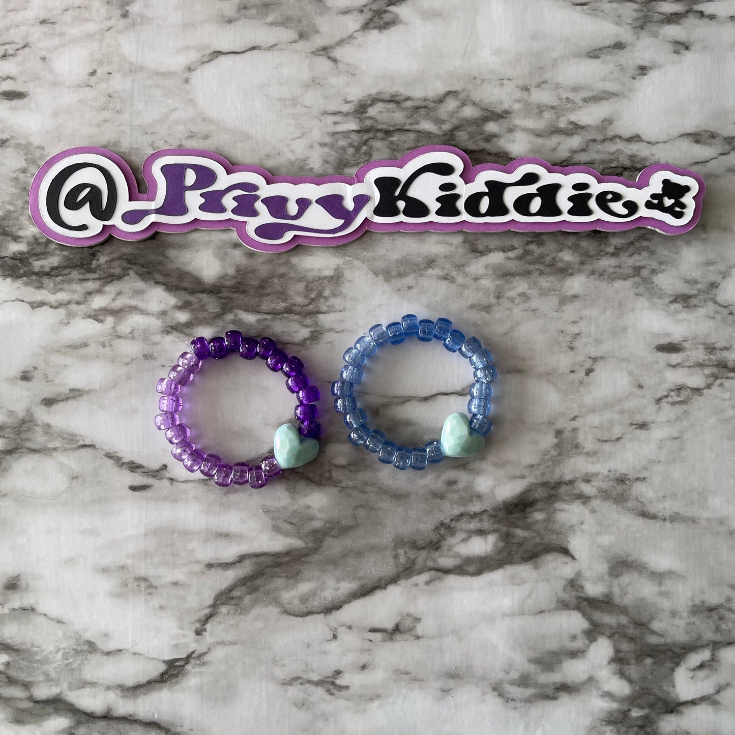 Crystal Heart Clear - Beaded Bracelet